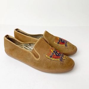 Liz Claiborne Sport Slip on Flat Loafers Shoes Tan